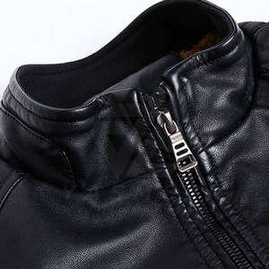 Veste d'hiver décontractée pour homme en cuir de vache respirant, imperméable et coupe-vent, de haute qualité, personnalisable, rembourrage en polyester - Product Image 3