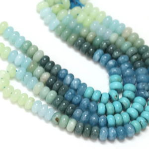 ลูกปัดควอตซ์สีน้ำเงินหลายสีทรงรอนเดล: อัญมณีเกรด AAA สำหรับงานฝีมือเครื่องประดับ (15 นิ้ว) - Product Image 4