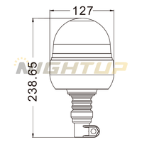 NIGHTUP 12V 24V Phare de signalisation robuste pour l'exploitation minière, camions et agriculture, à LED haute puissance, CE R10 ROHS IP65