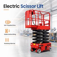 Plateforme mobile autopropulsée à ciseaux électriques hydrauliques de 4,5 m HXT HXTC4 en acier au manganèse 2 places pour rayonnage d'entrepôt