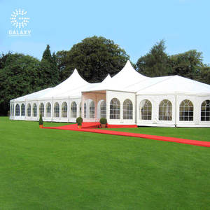 Tente à toit transparent de luxe personnalisée <span class=keywords><strong>pour</strong></span> fête de mariage, événement, tente à baldaquin à crête élevée, couverture en <span class=keywords><strong>toile</strong></span> escamotable imperméable à l'eau, imprimée, <span class=keywords><strong>pour</strong></span> une utilisation en intérieur - Product Image 2