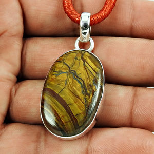 Fine Jewelry Wholesale Tiger Eye <b>Pendant</b> Necklace High Quality 925 Sterling Silver Marquise Shape <b>Charm</b> <b>Pendants</b> Necklace Women - Product Image 2