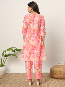 ชุดคุรต้าพิมพ์ลายผ้าฝ้ายคอลเลกชั่นสองชิ้นสำหรับนักออกแบบล่าสุดที่ทันสมัย - Product Image 4