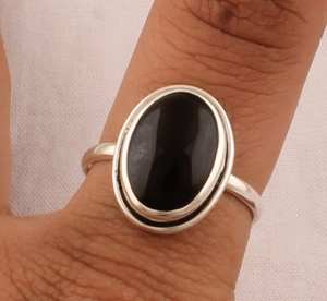 Magnífica Plata de Ley 925 chapada en ónix negro Natural amatista ajuste 7x9mm anillo hecho a mano joyería de moda joyería de mujer - Product Image 5