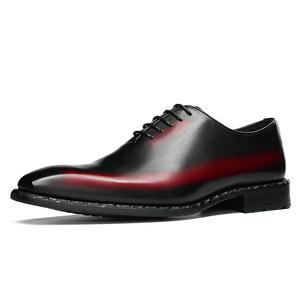 Zapatos Oxford para hombre 2026, nuevo modelo con cambio de color, degradado rojo y negro, zapatos formales para novio, zapatos de boda - Product Image 6