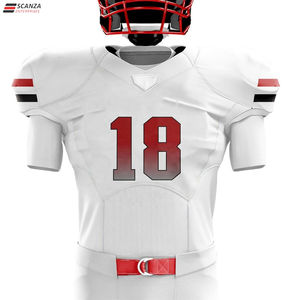 Camiseta de Fútbol Americano Personalizada para Jóvenes y Adultos, Diseño Transpirable, Nombre del Jugador Bordado, Numeración, Manga Corta, Talla Grande - Product Image 2