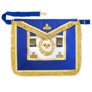 Manguitos Masónicos Tradicionales Personalizados Hechos a Mano de Alta Calidad con Trenzado Plateado para Oficiales, Venta al Por Mayor OEM - Product Image 5