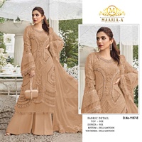 Costume pakistanais entièrement cousu en georgette lourde avec broderie et travail de séquence, costume pakistanais en lawn avec dupatta