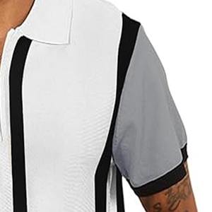 Camiseta para hombre Camisas cubanas de manga corta con botones Polo para hombre con diseño y logotipo personalizado de Dress Sports - Product Image 3