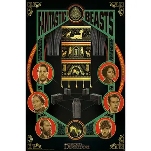Affiche murale Les Animaux Fantastiques pour présenter le casting - Product Image 1