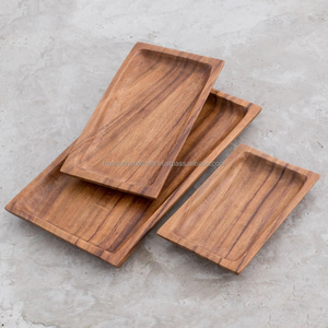 Plateau de service ovale en bois de hêtre de style vintage - Durable et écologique, taille personnalisable pour la maison, les restaurants, les cadeaux - Product Image 2