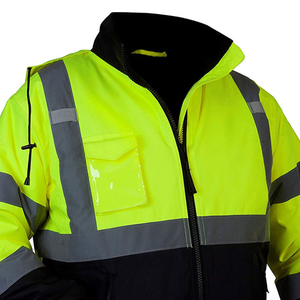 New Design High Quality Cotton Flame-Retardant <b>Waterproof</b> Reflective High Visibility Rain Overall <b>Work</b> Safety Jacket - Product Image 4