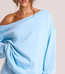 Conjunto de Ropa de Salón Ecológica de Felpa de Algodón con Capucha Estampada de Invierno para Mujer, Talla Grande, Personalizada, de 2 Piezas, Sudadera y Pantalones Anchos - Product Image 2