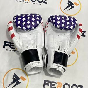 Guantes de Boxeo Fairtex de Primera Calidad con la Bandera de EE. UU., Cuero Vacuno Auténtico, Muay Thai, Sparring, Hechos a Medida, Protección UV - Product Image 2