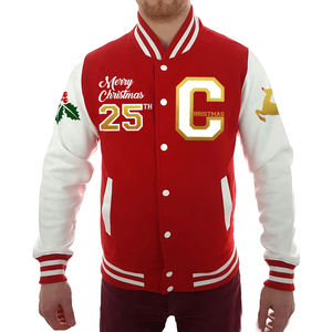 Letterman Varsity Jacket baseball university jacket Plain Color Best Style Men Wear High Quality <b>Christmas</b> Varsity Jacket - Product Image 1