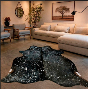 Alfombras de cuero vacuno con lavado ácido DEVORE de Brasil - Calidad de alta gama - Producto natural - Ubicación de la mejor calidad en alfombras de cuero vacuno - Product Image 1