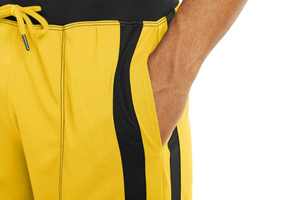 Pantalones cortos de gimnasio para correr para hombre, pantalones cortos de malla de poliéster para entrenamiento de peso pesado, pantalones cortos lisos con cordón - Product Image 2