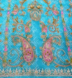 Organza de créateur moderne brodé à la main sans couture Salwar Kameez indien tendance pour les fêtes traditionnelles des femmes - Product Image 3