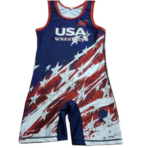 Venta al por mayor de hombres Powerlifting Body Singlets Spandex Ropa deportiva para el gimnasio Lucha libre y levantamiento de pesas Logotipo personalizado Servicio OEM - Product Image 1