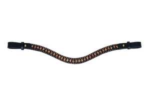 Banda de cejas de caballo de cuero con diamantes de imitación de cristal de lujo para bridas ecuestres - Product Image 5