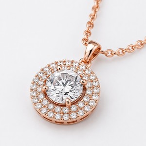 Elegant Classic Pendant Necklace for Women with Flower Shape Link <b>Chain</b> <b>Copper</b> Alloy Engagement Jewelry - Product Image 2