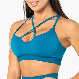 Logo personnalisé course femmes sport soutien-gorge haut Fitness Style Sexy dos antichoc entraînement soutiens-gorge dos nu haut Yoga Sport soutien-gorge - Product Image 2
