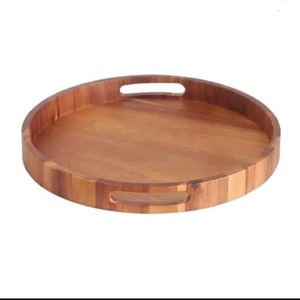 Venta al por mayor de bandeja de bambú para servir tamaño personalizado uso doméstico bandeja de comida de madera natural sin asa fabricada en la India - Product Image 6