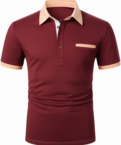 Camisetas polo con cuello en contraste, camisetas polo con logotipo personalizado OEM, proveedor de fabricante, camisetas polo de estilo embellecedor de manga corta a la moda para hombre - Product Image 2
