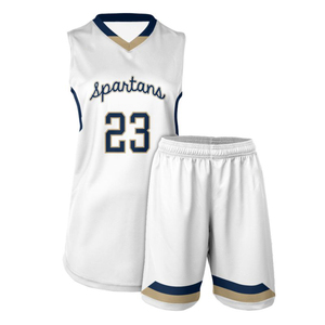 Uniformes de basket-ball en maille de polyester respirant à impression numérique complète, ensembles grande taille avec hauts pour vêtements de sport - Product Image 1