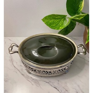 Cacerola Elegante de Acero Inoxidable con Acabado Dorado y Asas de Diseño, Perfecta para Cenas en Casa y Fiestas - Product Image 2