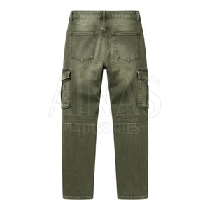 High Quality Cargo <b>Jeans</b> Pant For Men Straight Leg Multi Pocket Casual <b>Work</b> Outdoor Travel Wear - Product Image 3