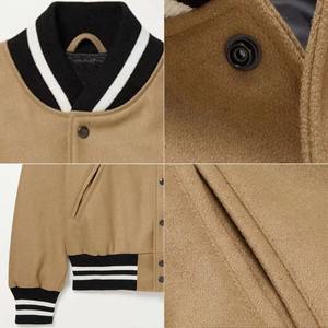 <b>Men's</b> Winter Wool Varsity <b>Jacket</b> Comfortable and Windproof Letterman Style with <b>Light</b> Canvas CollegeBaseballjacket for <b>men</b> - Product Image 3