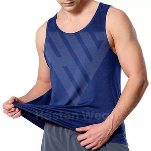 เสื้อกล้ามแขนกุดสำหรับผู้ชายแบบพอดีตัวปกติแห้งเร็ว - Product Image 3
