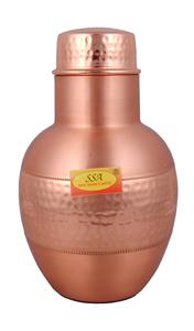 Premium handcrafted <b>metal</b> copper <b>water</b> <b>bottle</b> with natural ayurvedic properties for eco friendly hydration and wellness - Product Image 2