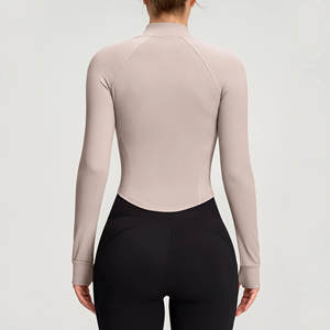 Chaqueta Deportiva de Manga Larga con Cierre para Mujer, para Correr al Aire Libre, de Secado Rápido, con Cuello Alto, de Alta Calidad - Product Image 2