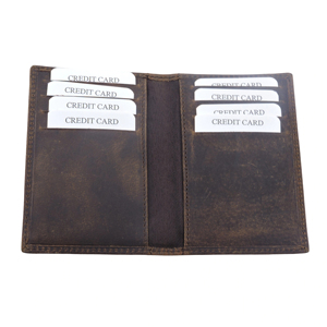 Tarjetero personalizable de cuero genuino marrón de estilo Vintage, hecho a mano, pequeñas ranuras para tarjetas, uso profesional personalizado para hombres - Product Image 1