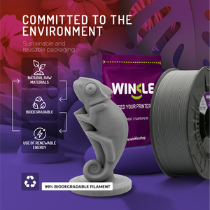 Filamento Mate WINKLE PLA de 1.75mm, 1kg, para Impresora 3D, Venta al por Mayor, FDM, Fácil de Imprimir, Sin Deformaciones, Hecho en Europa, Tolerancia de 0.05mm, 60mm/s - Product Image 5