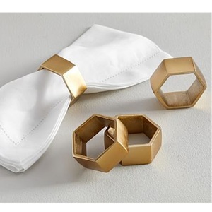 Servilleteros de Metal pulido dorado, accesorio de mesa de fiesta de Navidad para boda de lujo, accesorios de cocina, servilletero de papel - Product Image 4