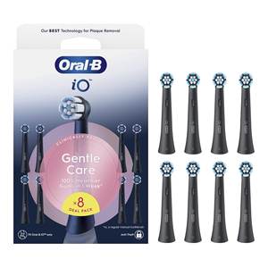 Têtes de brosse de rechange pour brosse à dents électrique Oral B IO Series Gentle Care, 8 pièces, noires - Product Image 3