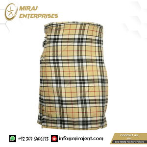 8 Yards de haute qualité Royal Stewart Tartan Kilt pour hommes Jaune et noir Scottish Highland Kilt avec logo personnalisé - Product Image 2
