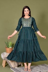 Latest Designer Printed <b>Kurti</b> for All Occasions Wedding Wear Indian Attire for Ethnic Look - Product Image 3