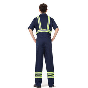 Uniforme de trabajo de alta visibilidad de dos tonos para hombre, ropa reflectante de seguridad de algodón y poliéster impermeable de alta visibilidad - Product Image 5