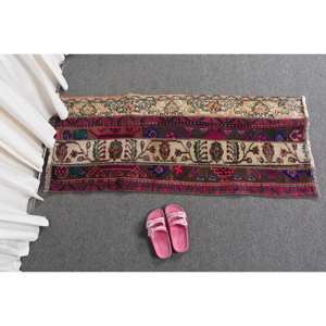 Vintage 18x4ft rojo beige estilo Kilim alfombra turca área grande lana rectángulo Patchwork diseño para entrada pasillo 10mm - Product Image 5