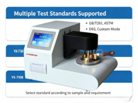 Testeur de point d'éclair à coupelle fermée Pensky-Martens YX-710B ASTM D93, appareil entièrement automatique pour la détermination du point d'éclair, équipement de test du pétrole