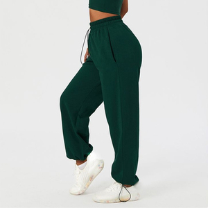 <b>Women</b> Winter Flat Front Fleece <b>Sweatpants</b> Jogger Pants with Pockets High Waist Straight Leg Oversize Regular Fit Cotton - Product Image 4