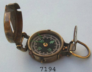 Boussole Brunton en laiton de vente chaude dans une boîte en bois 3 "boussole Brunton en laiton massif nautique boussole de navigation meilleur cadeau à vendre - Product Image 2