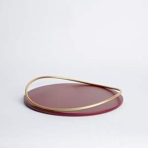 Haute qualité pour la maison hôtel vaisselle plats de service alimentaire plateaux plaqué or finition métal plateau de service - Product Image 3