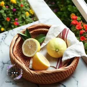 Artisanal Rattan Round <b>Basket</b> <b>Tray</b> with Seashell Details Craft Seasonal Home Styling Gift Idea - Product Image 5