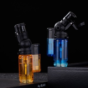 Mini tamaño cilindro de Gas vacío transporte antorcha encendedor recargable solo fuego cigarro encendedor al aire libre al por mayor <span class=keywords><strong>precio</strong></span> bajo - Product Image 2
