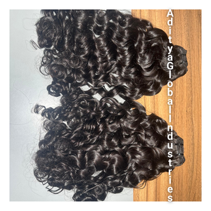 ผมแท้เรมี่ดัดลอนสำหรับเด็กผมมนุษย์ผมคนอินเดียแบบไม่ผ่านกระบวนการผมต่อวัดอินเดียใต้แบบดิบ100% - Product Image 3